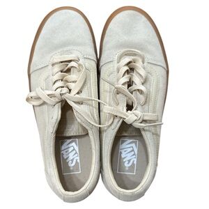 Vans Women’s Ward Cream Suede Sneakers Size 9
